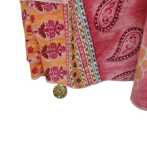 VTG Babydoll Dress Mini Rue21 Floral Medallion Jr M Y2K Coquette Romantic Sequin - Picture 8 of 16